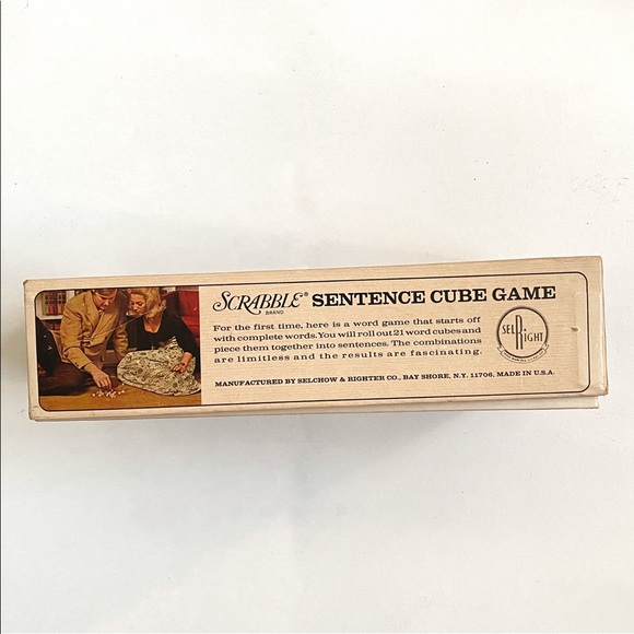 Vintage 1971 selchow & righter co scrabble sentence cube game boardgames - Picture 2 of 8